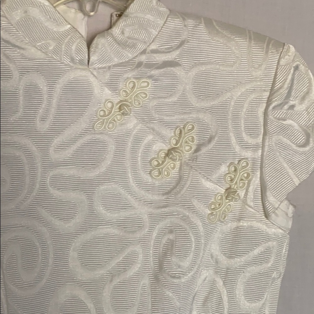 Brocade White Dress Sz 2-4